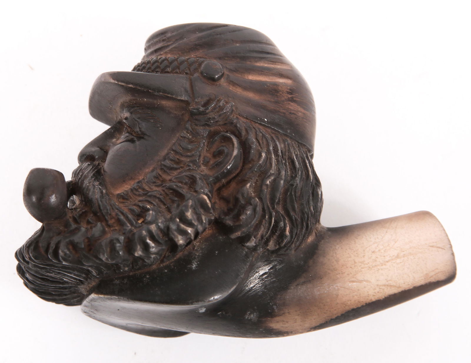 CARVED CIVIL WAR SOLDIER SMOKING PIPE WITH CASE (1 of 6)