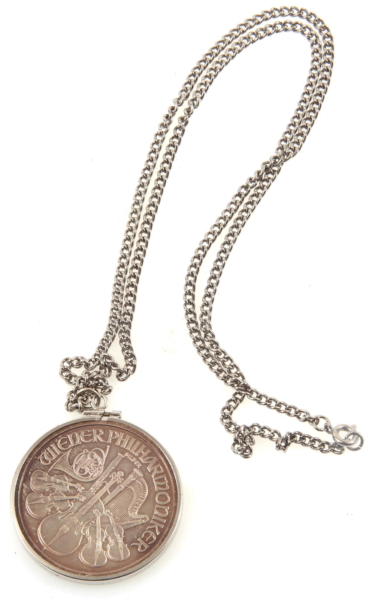 ONE OUNCE SILVER REPUBLIC OSTERREICH COIN NECKLACE (1 of 2)