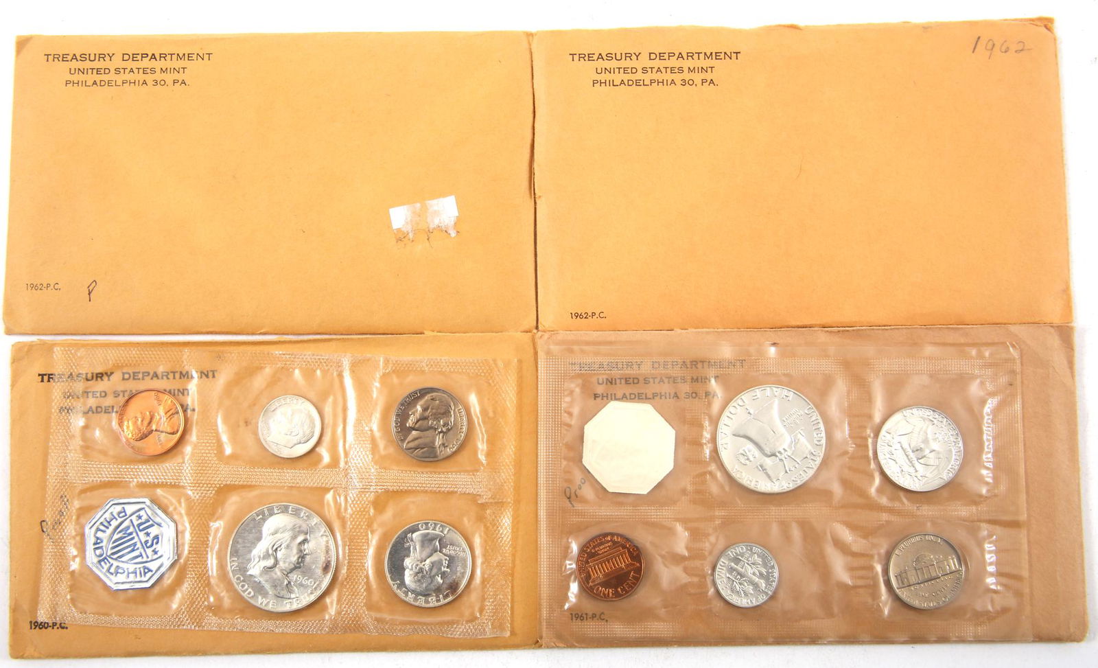 1960-1962 U.S. SILVER MINT PROOF SETS - LOT OF 6 (1 of 3)