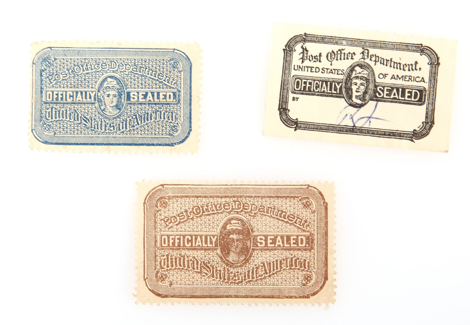 US POST OFFICE DEPT OFFICIALLY SEALED STAMPS - LOT OF 3 (1 of 1)