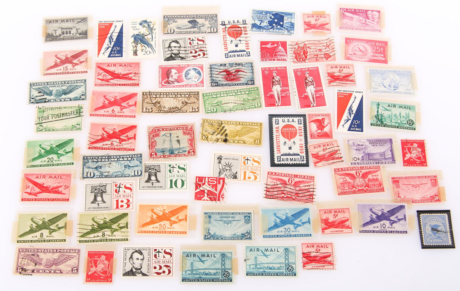 US POSTAGE STAMPS AIR MAIL & REGISTRY - LOT OF 64 (1 of 6)