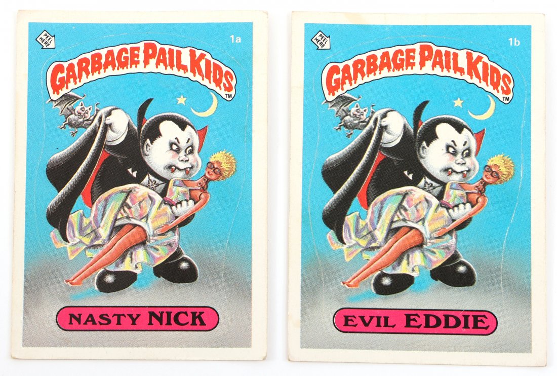 1985 GARBAGE PAIL KIDS STICKER CARDS - 1A & 1B (1 of 6)