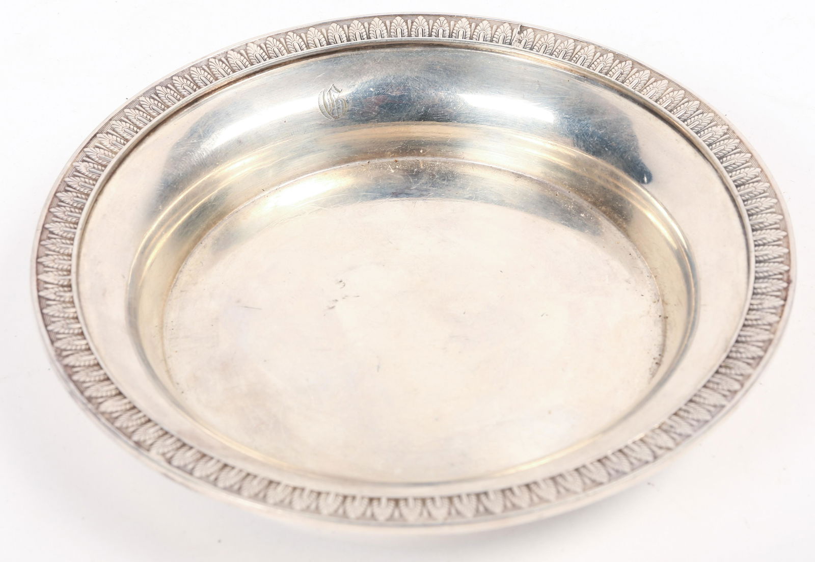 TIFFANY & CO SILVERPLATE WINE COASTER: TIFFANY & CO SILVERPLATE WINE COASTER Tiffany & Co. silverplate wine coaster. Measures 5.50" in diameter. 