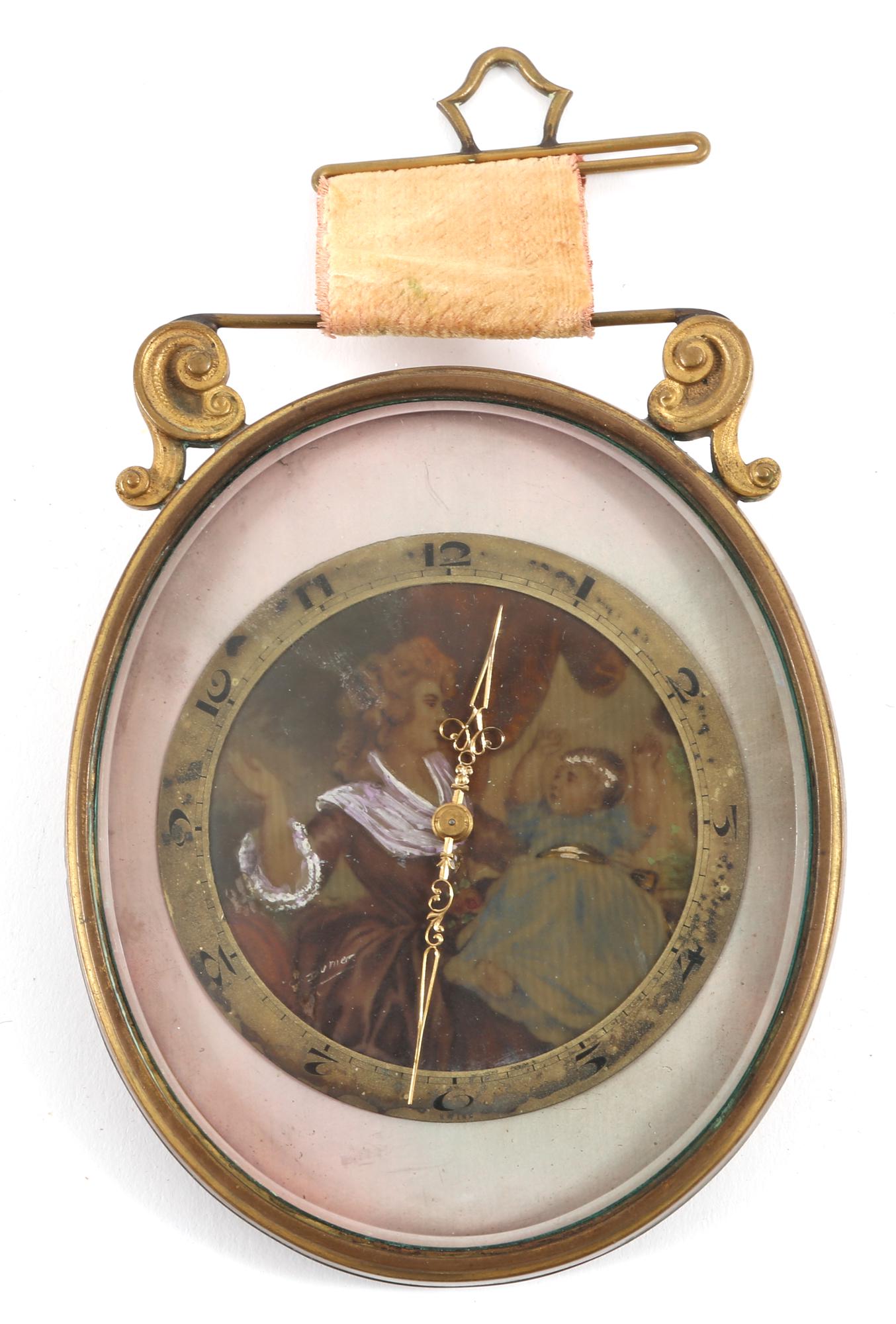 FRENCH ATELIERS JUVENIA GILT BRASS SWISS PENDANT CLOCK (1 of 6)