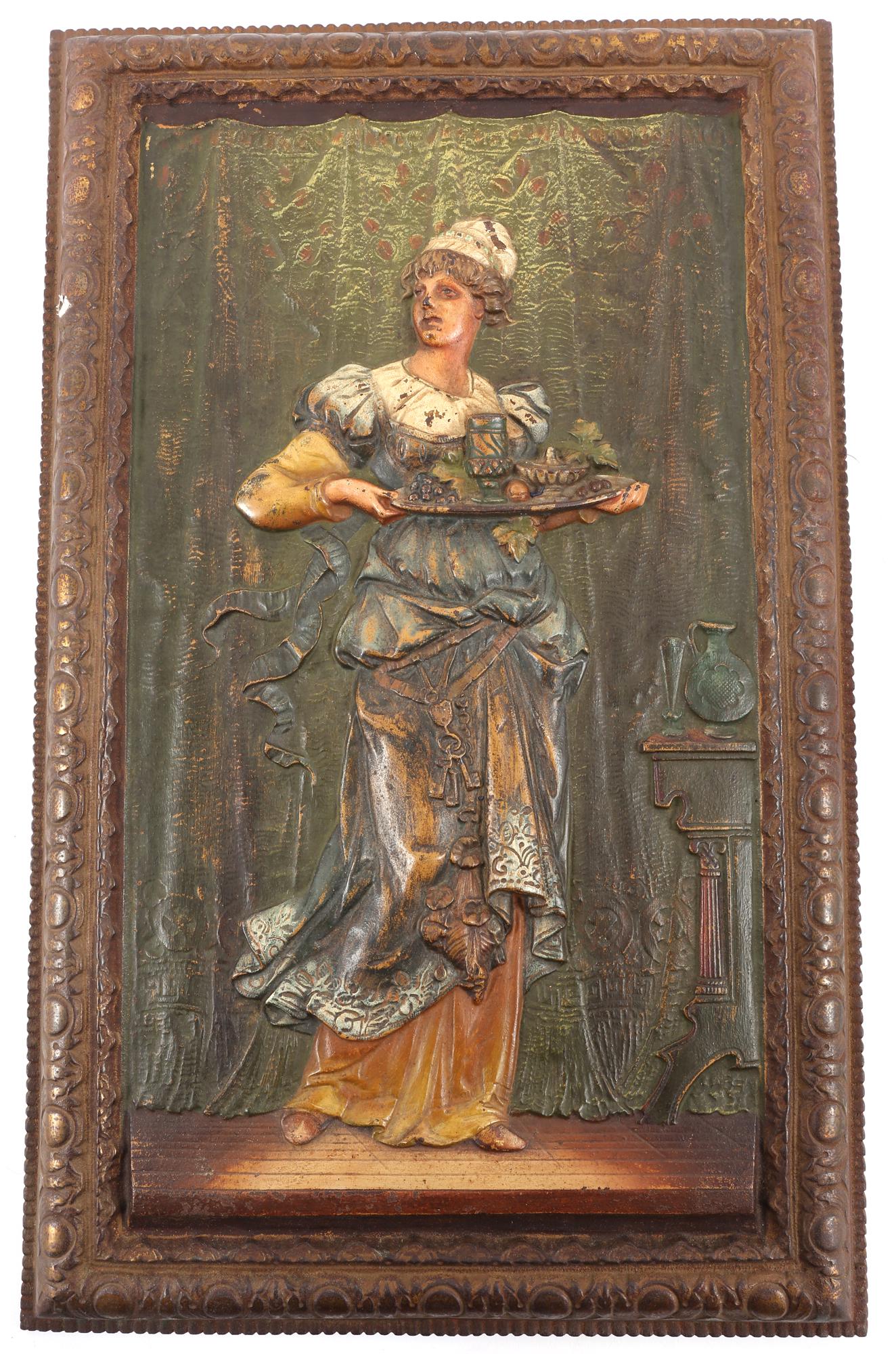 19TH C. BRADLEY & HUBBARD CAST IRON WALL PLAQUE (1 of 8)