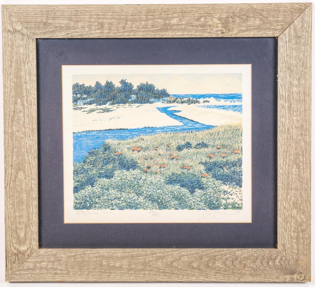 GORDON MORTENSEN STEWARD'S COVE WOODBLOCK PRINT (1 of 4)