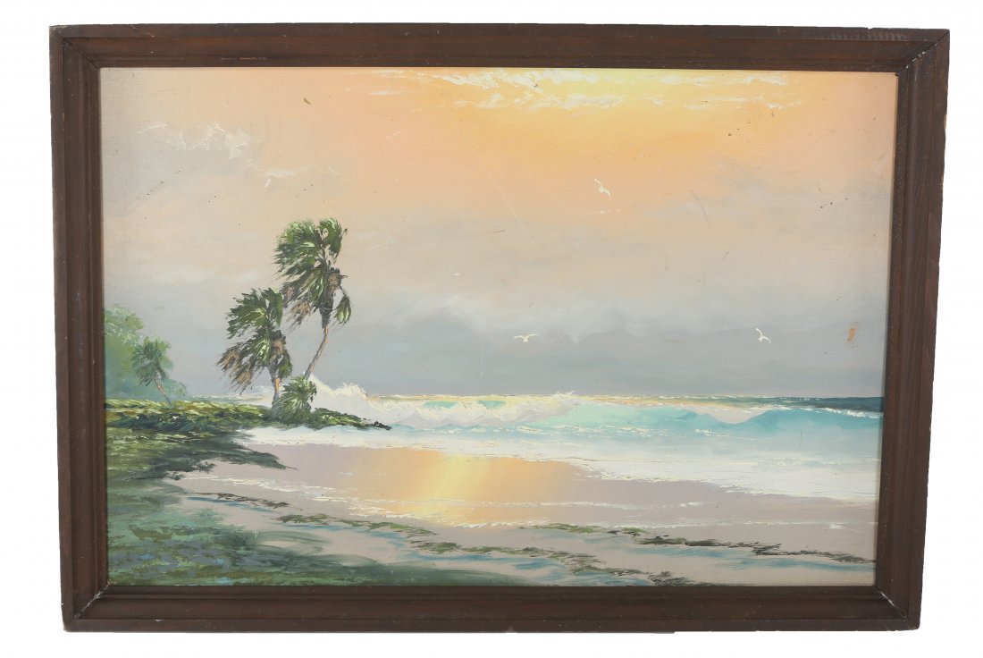 SAM NEWTON FLORIDA HIGHWAYMEN PAINTING - STORMY BEACH (1 of 8)