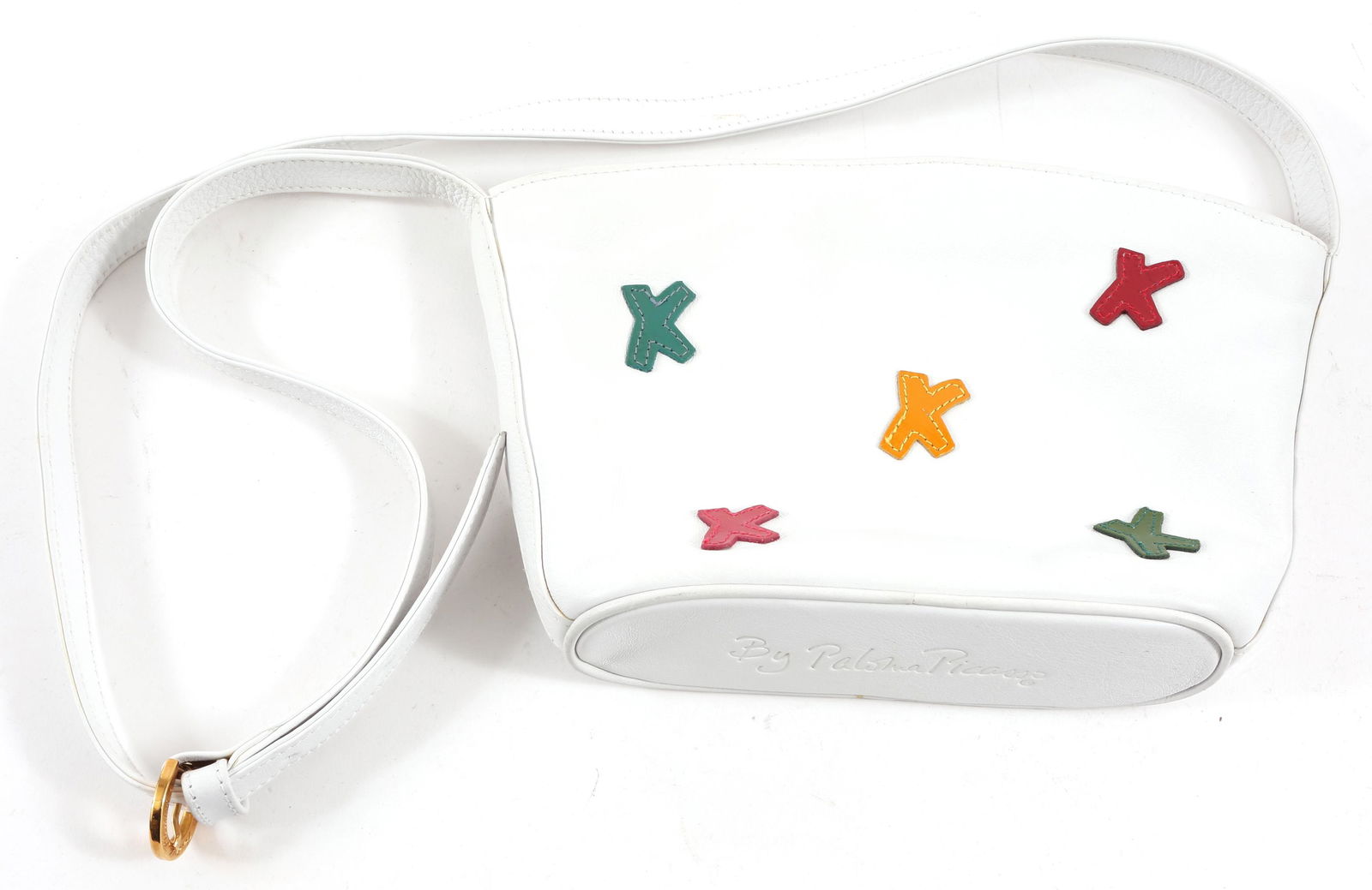 PALOMA PICASSO WHITE LEATHER HANDBAG PURSE (1 of 4)