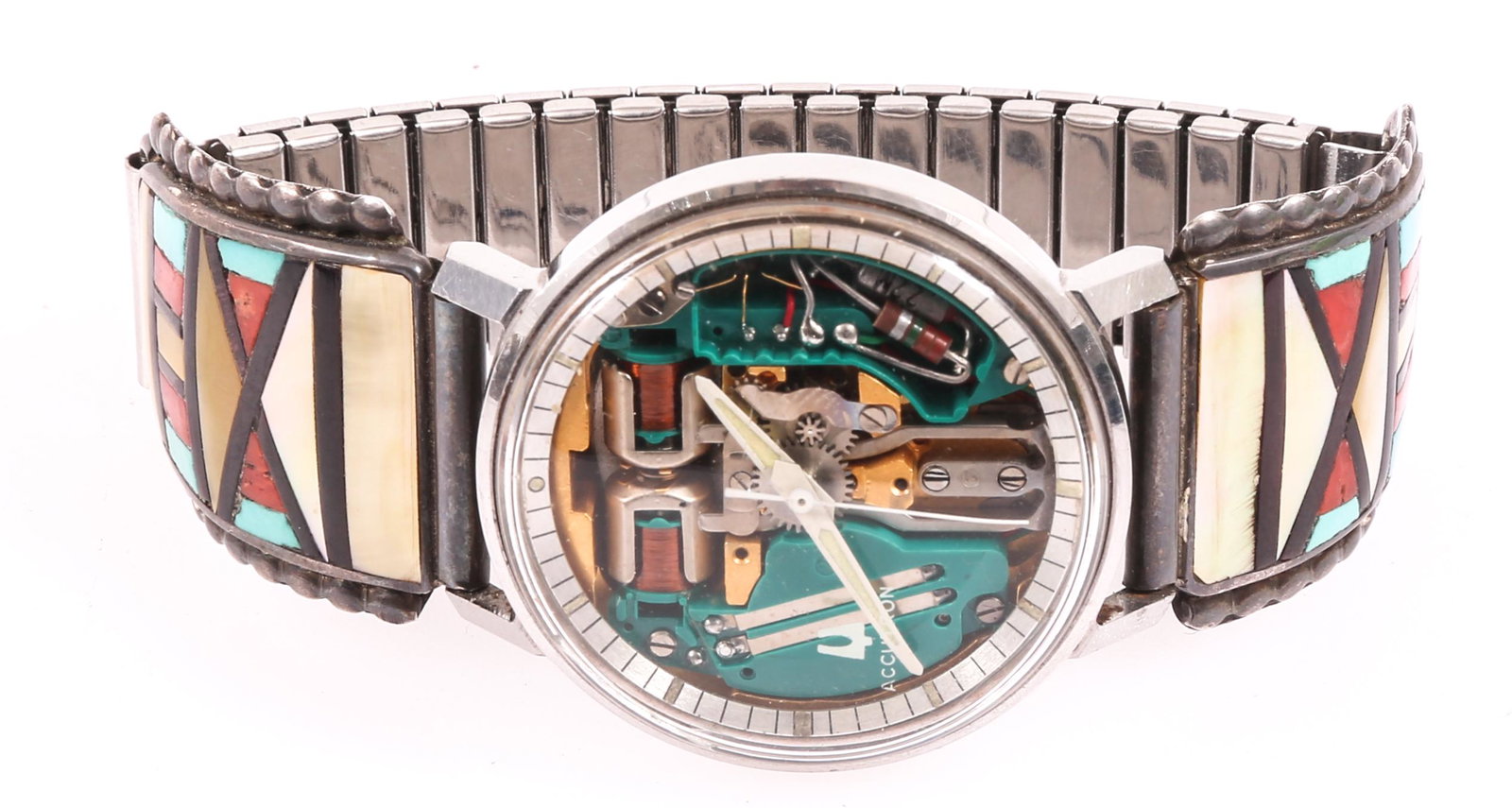1970 BULOVA ACCUTRON SPACEVIEW STEEL WRISTWATCH (1 of 4)
