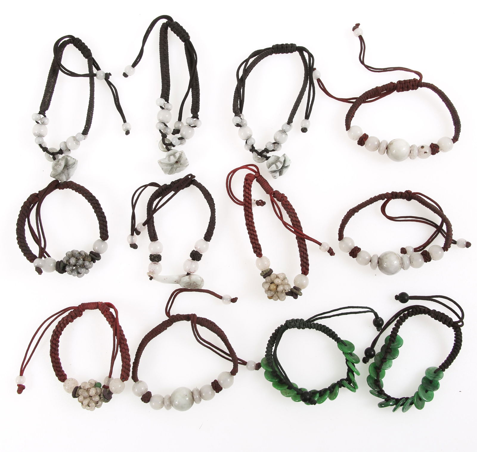 STONE MACRAME BRACELETS - LOT OF 13 (1 of 5)