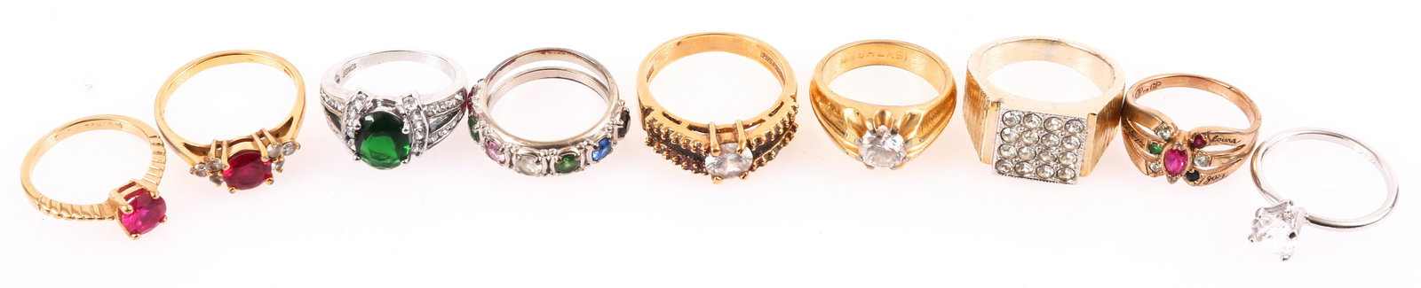 18K & 14K GOLD PLATED FASHION RINGS (1 of 9)