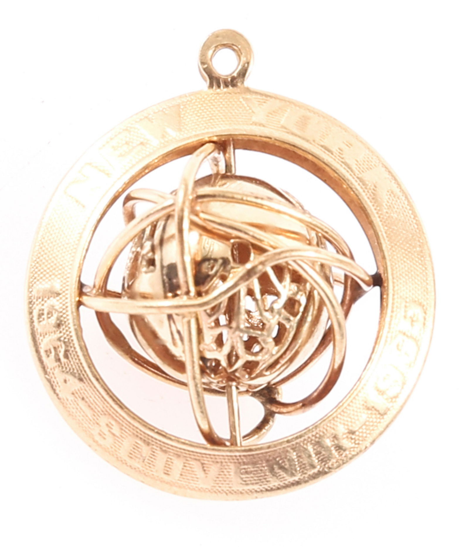 14K YELLOW GOLD NEW YORK WORLDS FAIR PENDANT CHARM (1 of 3)