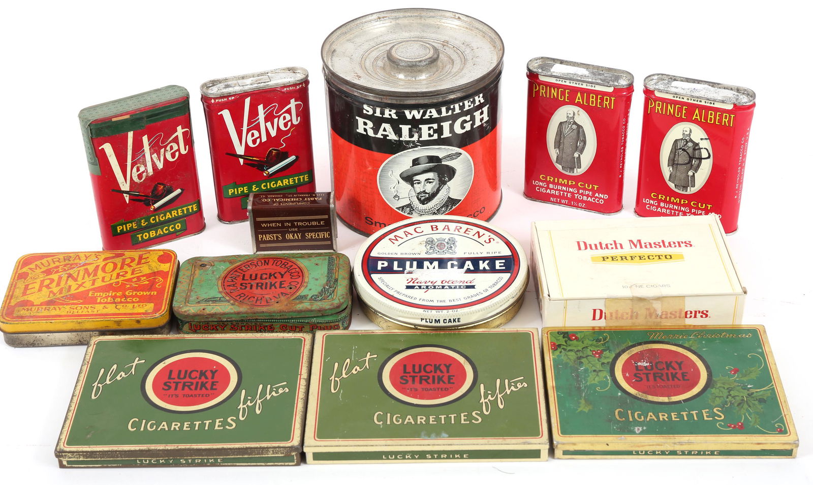20TH C. TOBACCIANA - CIGARETTE TINS & CIGAR BOX (1 of 5)