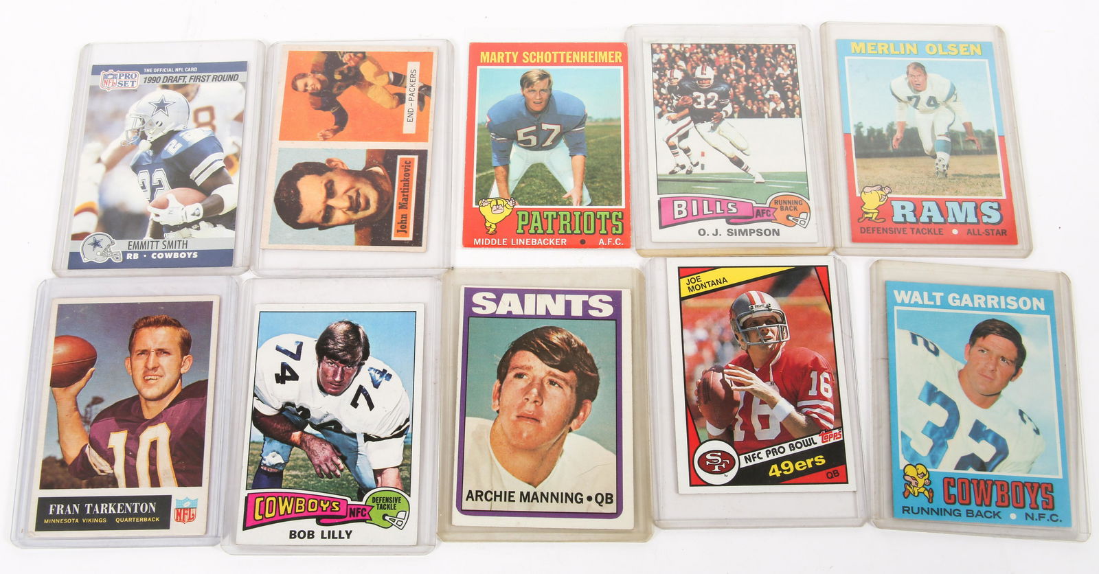 FOOTBALL TRADING CARDS TOPPS, NFL, P.C.G.C - LOT OF 10 (1 of 10)
