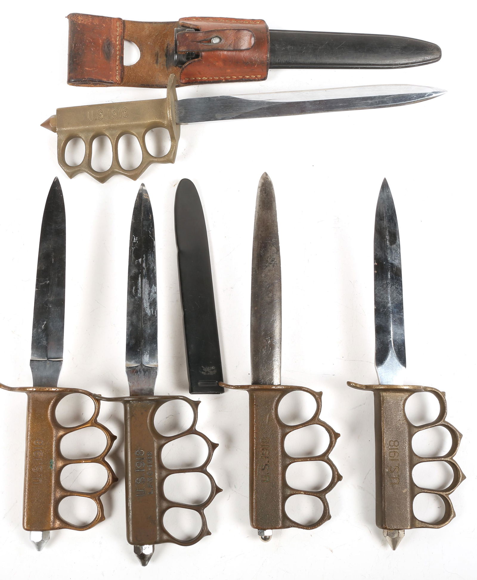 REENACTOR'S WWI KNUCKLE DUSTER TRENCH KNIFE LOT (1 of 4)