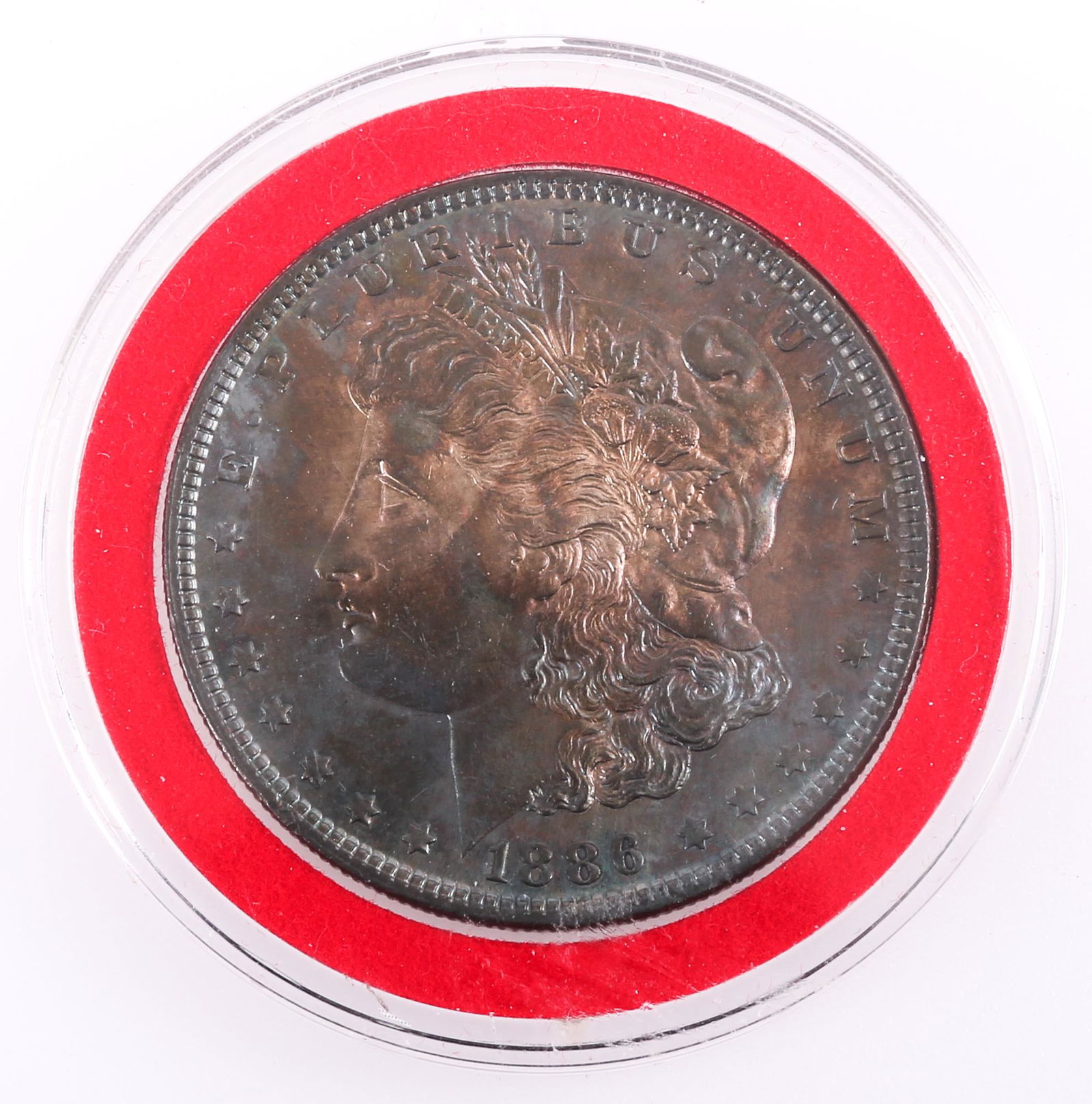 1886P U.S. MORGAN SILVER DOLLAR TONED (1 of 2)