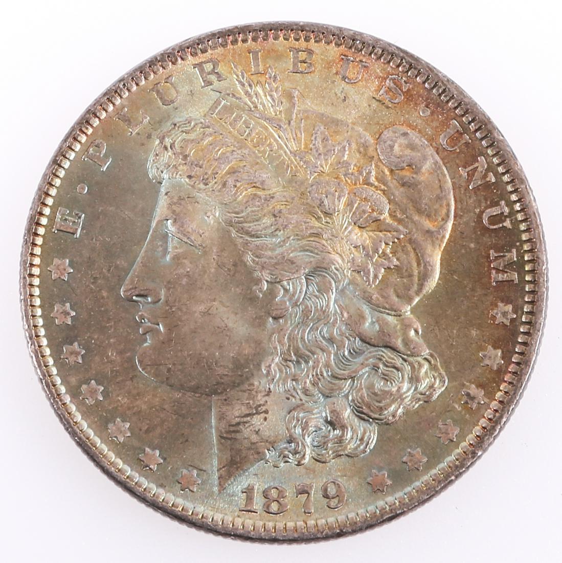 1879P U.S. MORGAN SILVER DOLLAR RAINBOW TONED (1 of 2)