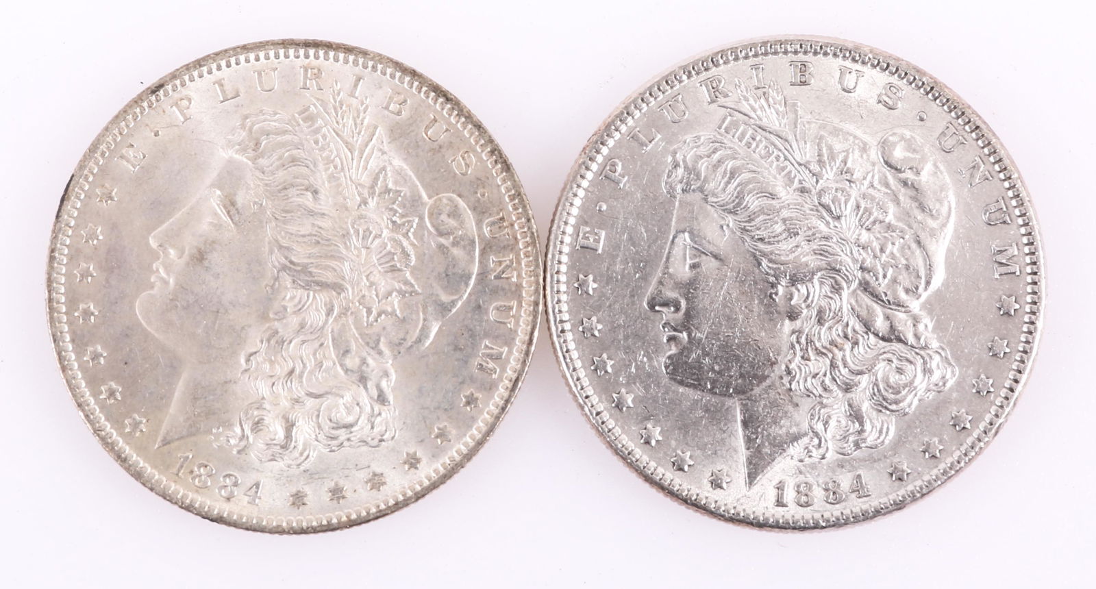 1884 P & O MORGAN SILVER DOLLARS - LOT OF 2 (1 of 2)