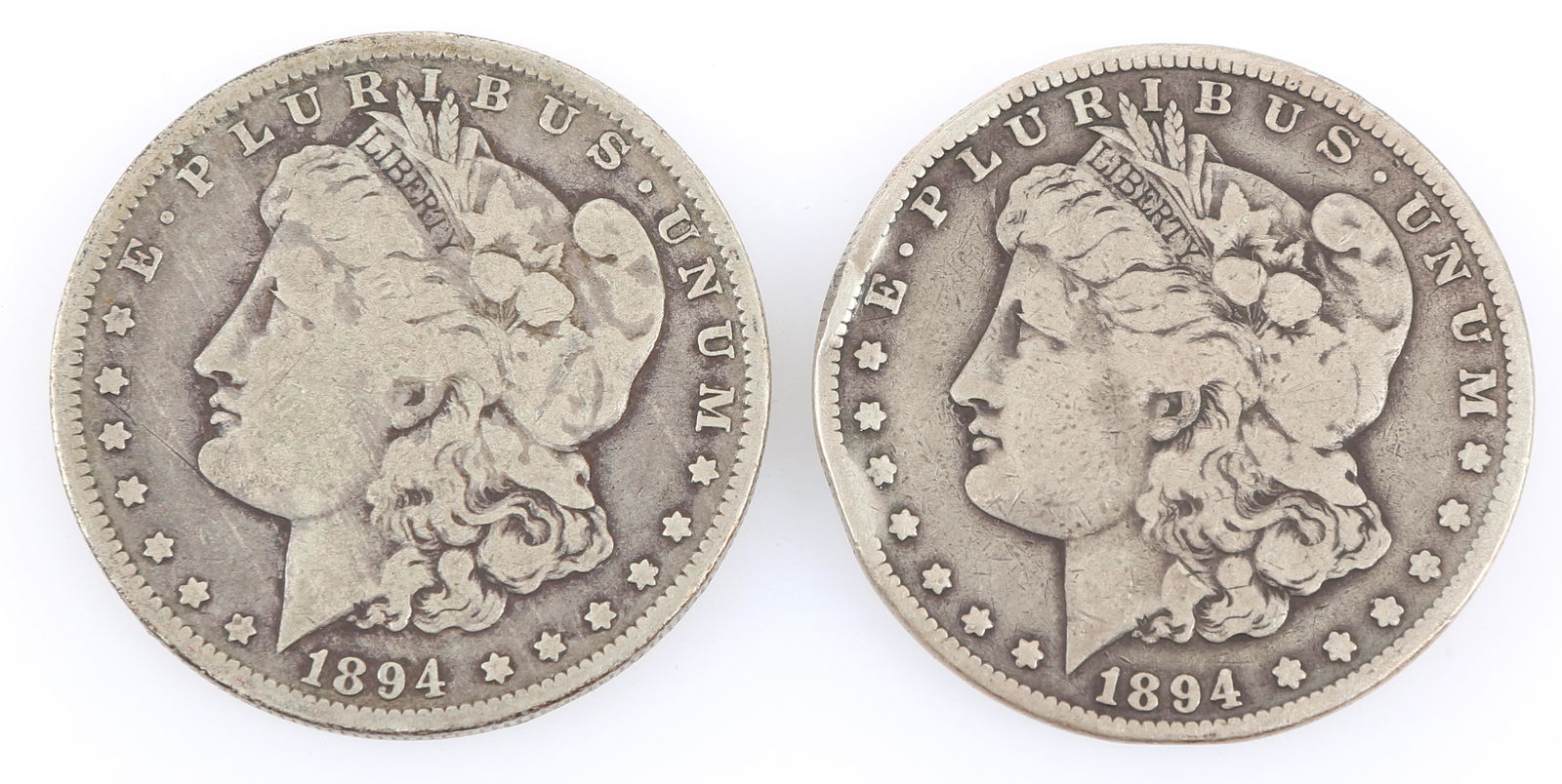 1894 S & O MORGAN SILVER DOLLARS - LOT OF 2 (1 of 2)