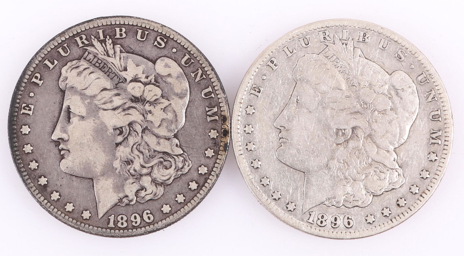 1896 S & O MORGAN SILVER DOLLARS - LOT OF 2 (1 of 2)