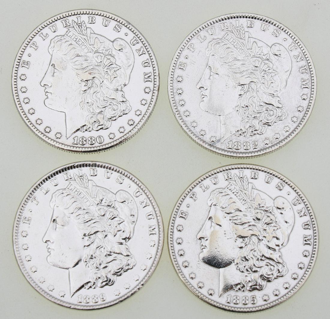 1880-1889 MORGAN SILVER DOLLARS - LOT OF 4 (1 of 2)