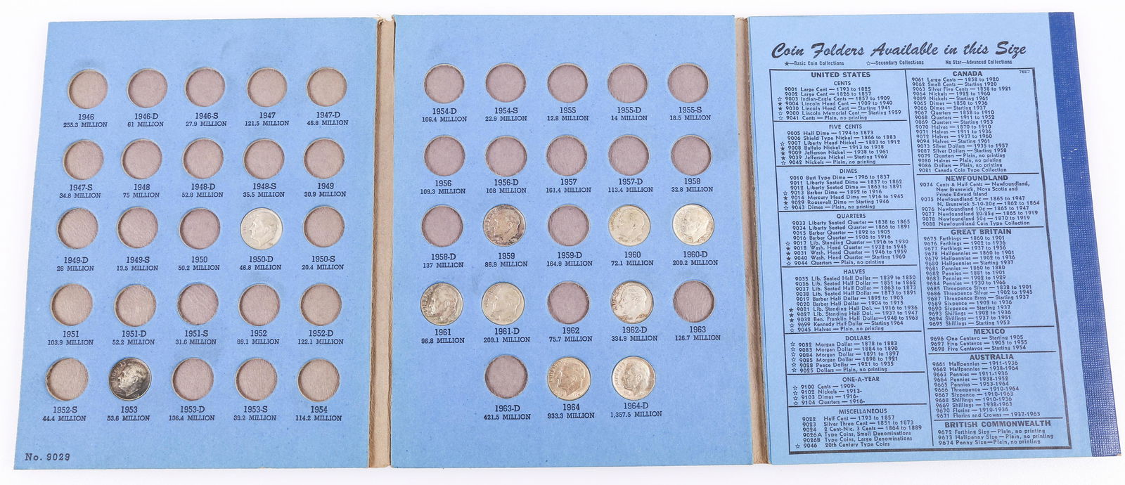 WHITMAN US ROOSEVELT DIME COLLECTION STARTING 1946 (1 of 4)