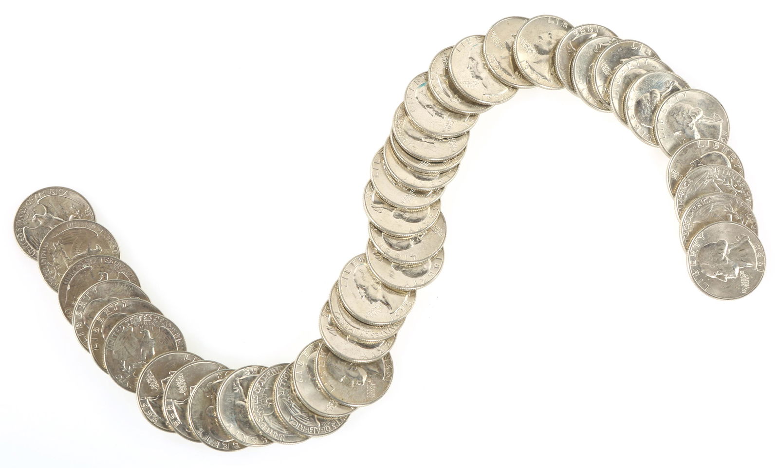 UNCIRCULATED US 90% SILVER QUARTERS - $10 FACE VALUE (1 of 3)