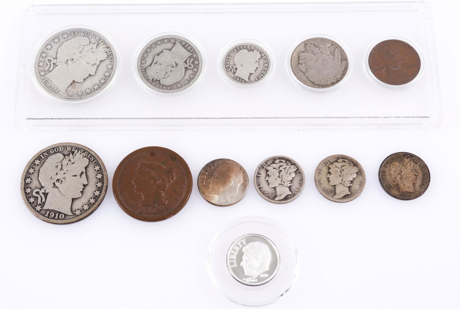 US COINS - TYPE SET, DIMES, LARGE CENT & MORE (1 of 2)