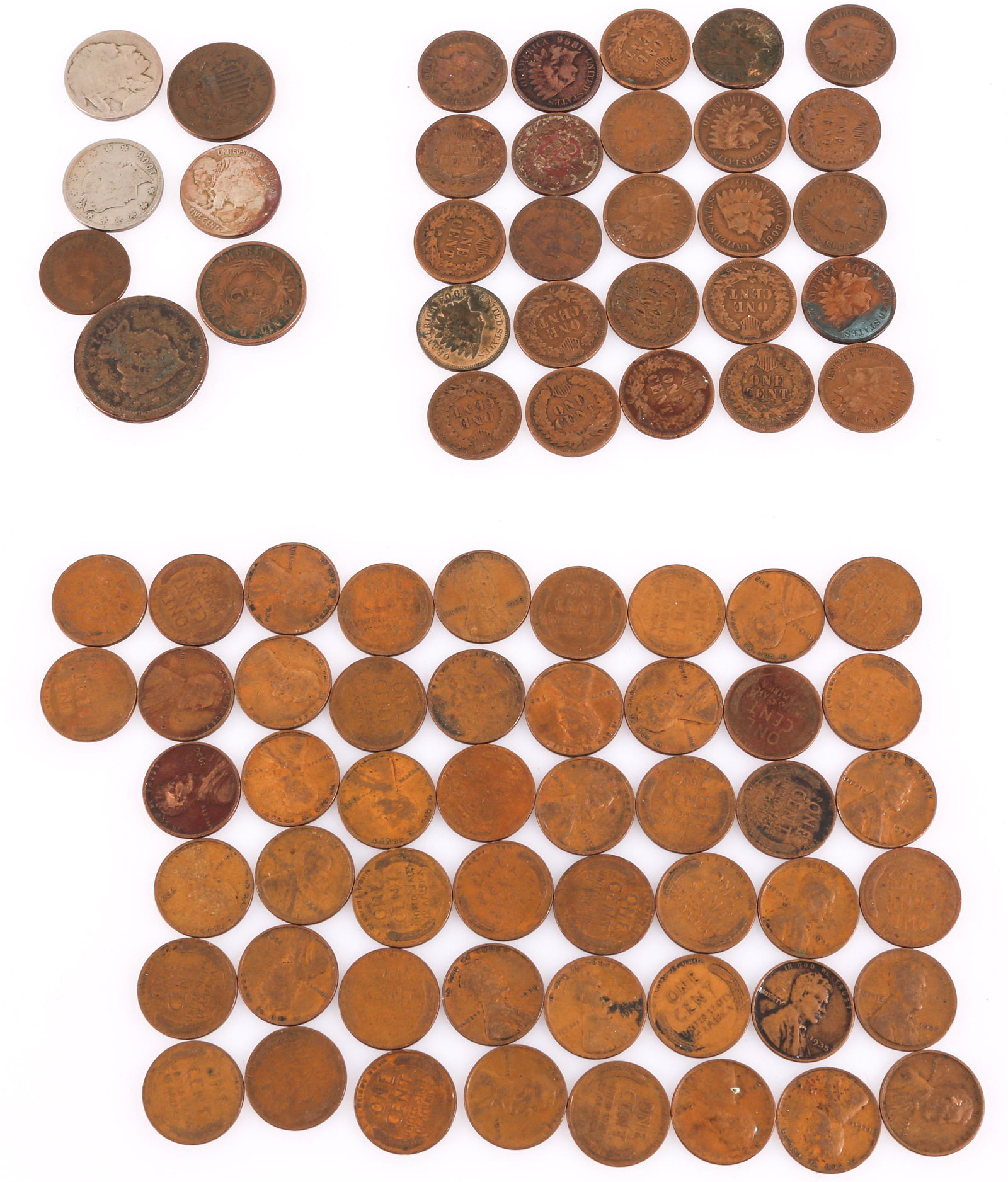 U.S. SMALL DENOMINATION COINS - LARGE CENT TO BUFFALO (1 of 4)