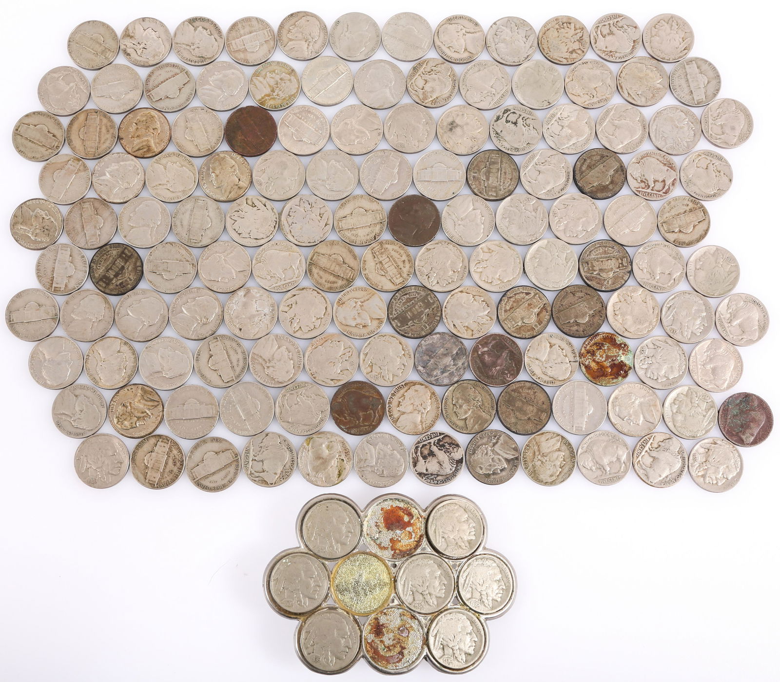 JEFFERSON & BUFFALO NICKELS - 26.5 OZ (1 of 7)