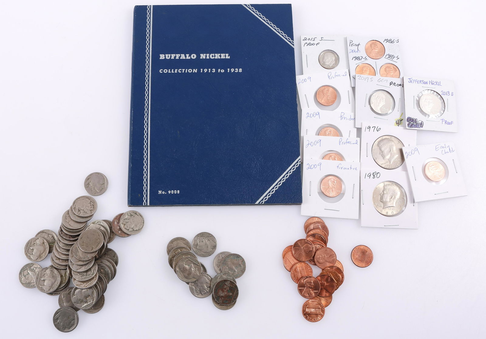 US TYPE COINS - 1C, 5C, 10C, 50C (1 of 8)