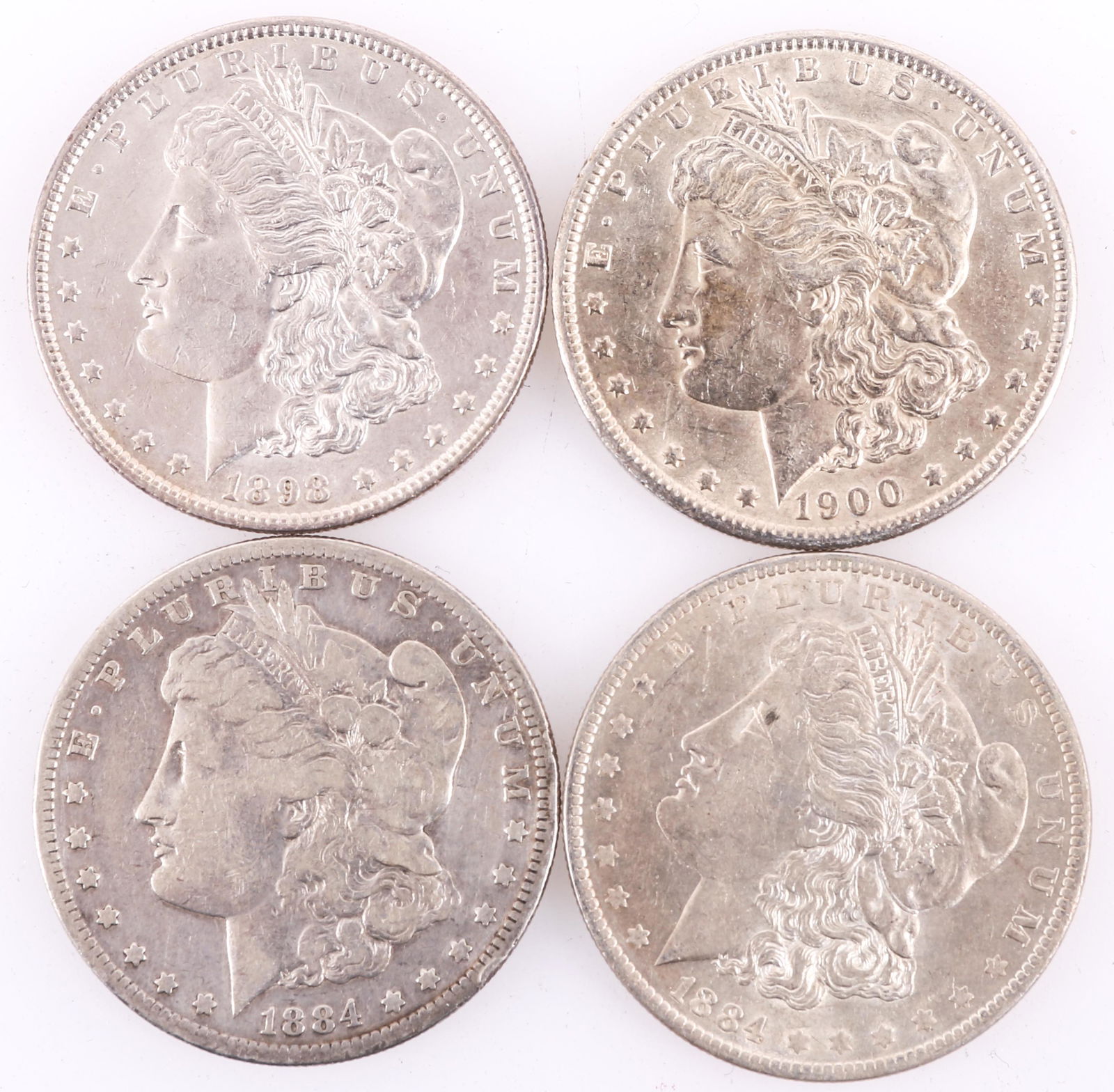1884-1900 MORGAN SILVER DOLLARS - LOT OF 4 (1 of 2)