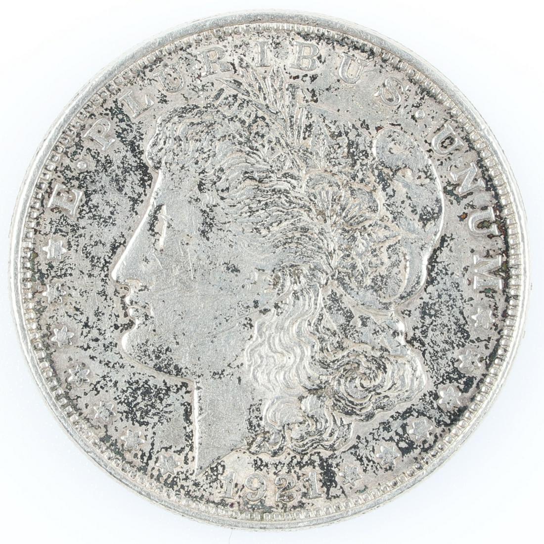1921-P US MORGAN DOLLAR 90% SILVER COIN (1 of 2)