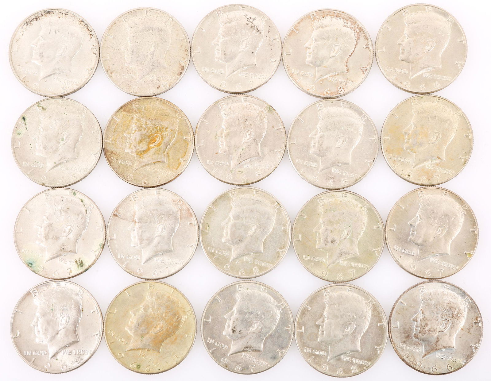 US 40% SILVER KENNEDY HALF DOLLAR COINS $10 FACE VALUE (1 of 2)