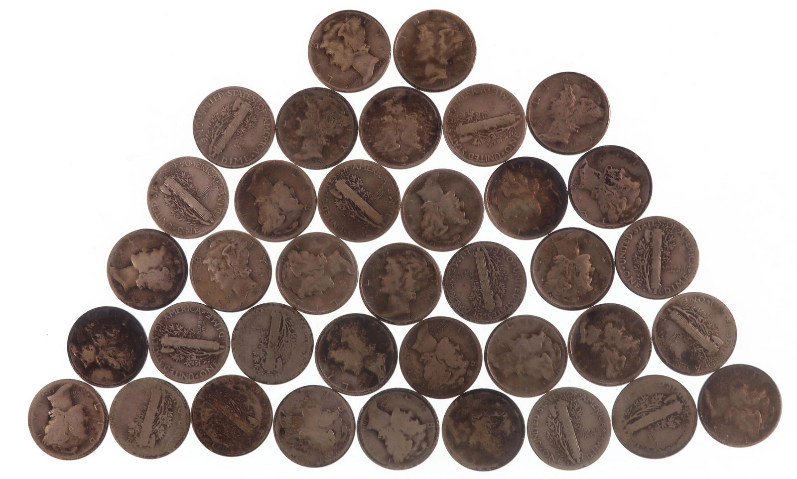 US 90% SILVER MERCURY DIMES - $3.70 FACE VALUE (1 of 3)