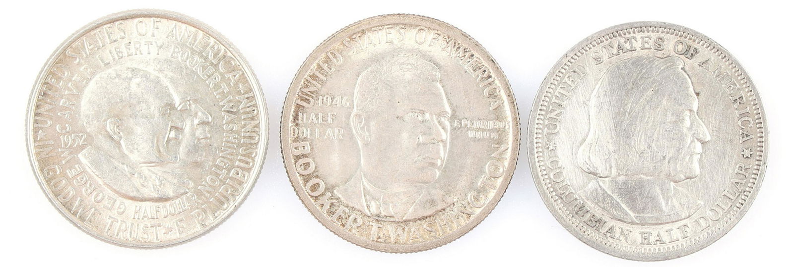 US SILVER COMMEMORATIVE HALF DOLLAR COINS - LOT OF 3 (1 of 2)