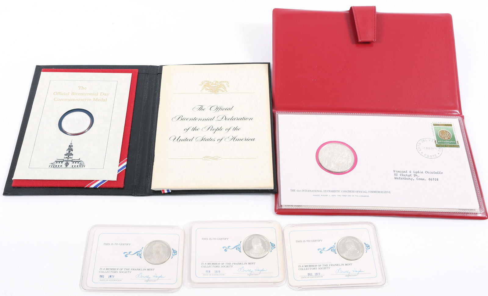 .925 SILVER TOKENS & COMMEMORATIVE COINS - LOT OF 5 (1 of 4)