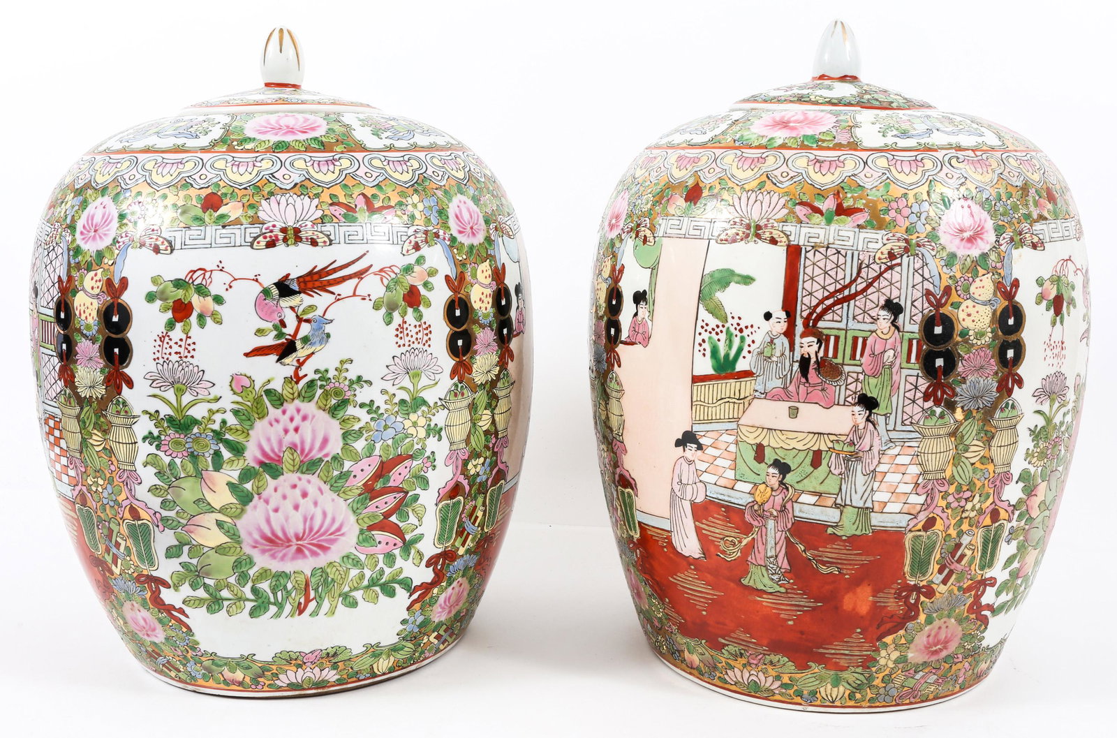 CHINESE ROSE MEDALLION PORCELAIN GINGER JARS (1 of 12)