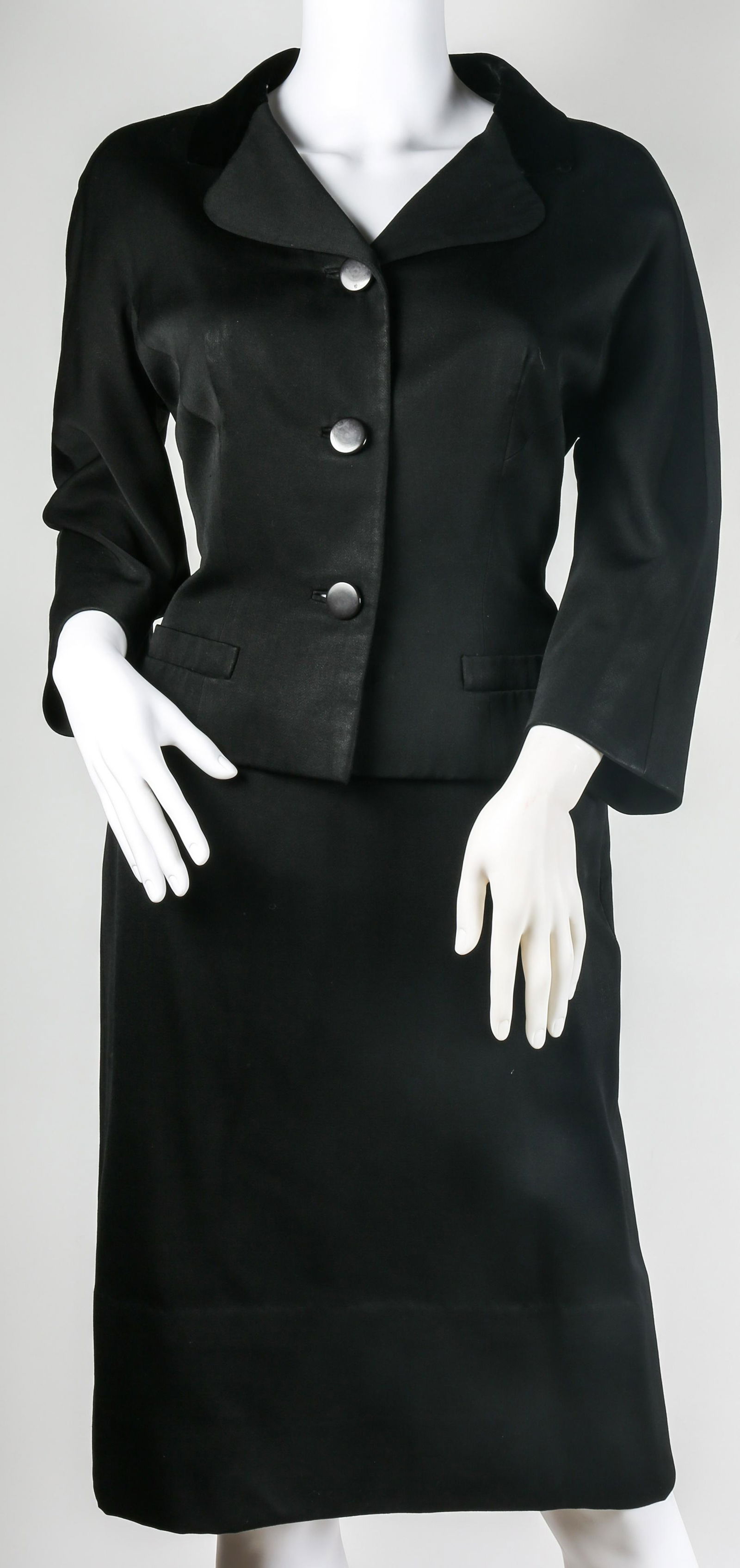 1960s HARRY B. POPPER WOMEN'S BLACK WOOL ENSEMBLE (1 of 6)