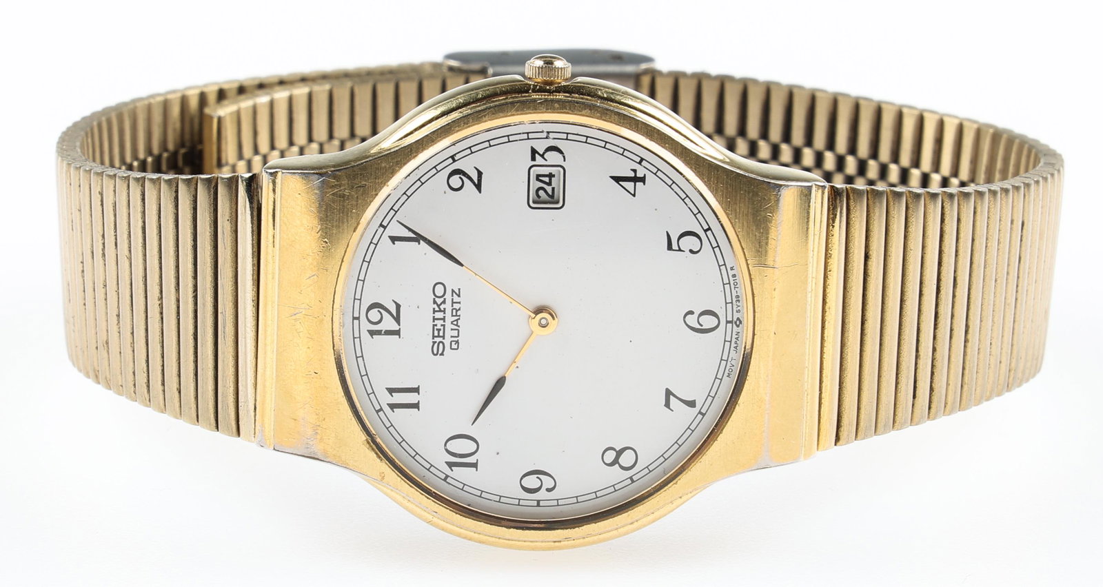 SEIKO QUARTZ GOLD PLATED STAINLESS STEEL WRISTWATCH (1 of 3)