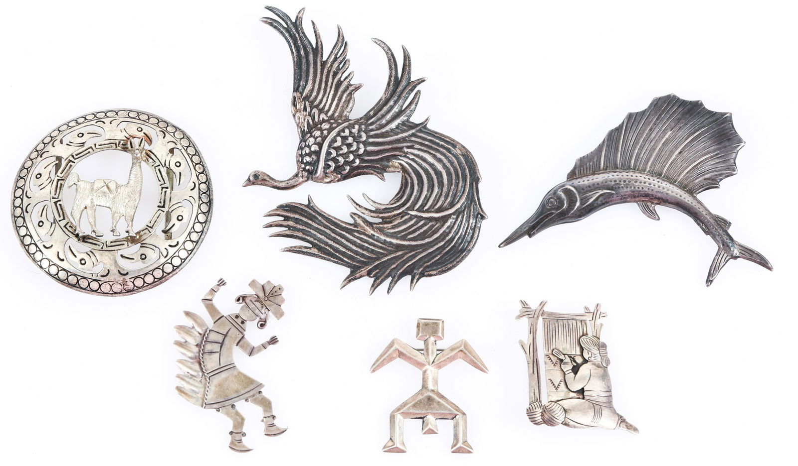 STERLING SILVER INDIGENOUS & WILDLIFE INSPIRED BROOCHES (1 of 7)
