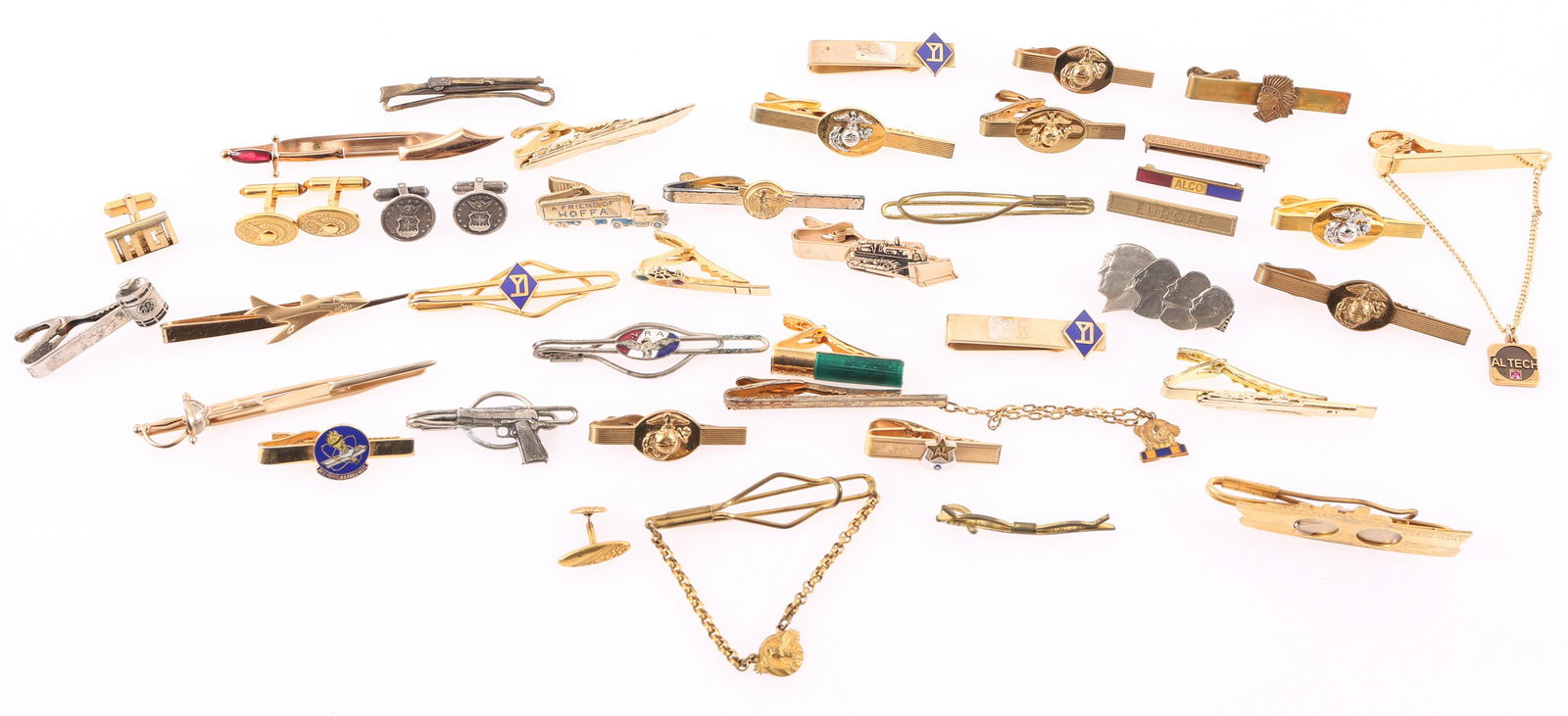 COSTUME TIE CLIPS & CUFFLINKS - US MILITARY & MORE (1 of 8)