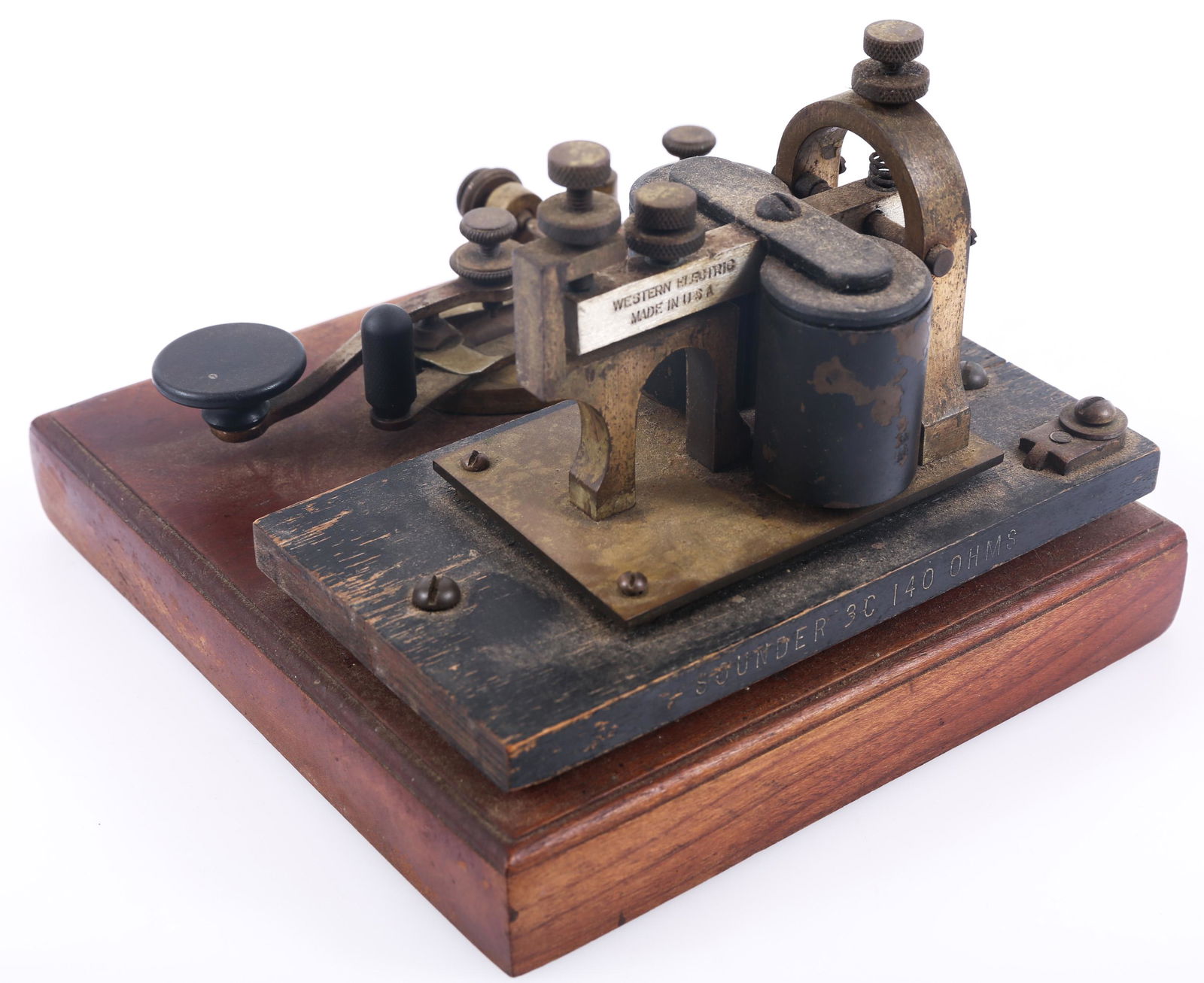 WESTERN ELECTRIC MORSE KEY & TELEGRAPH SOUNDER (1 of 7)