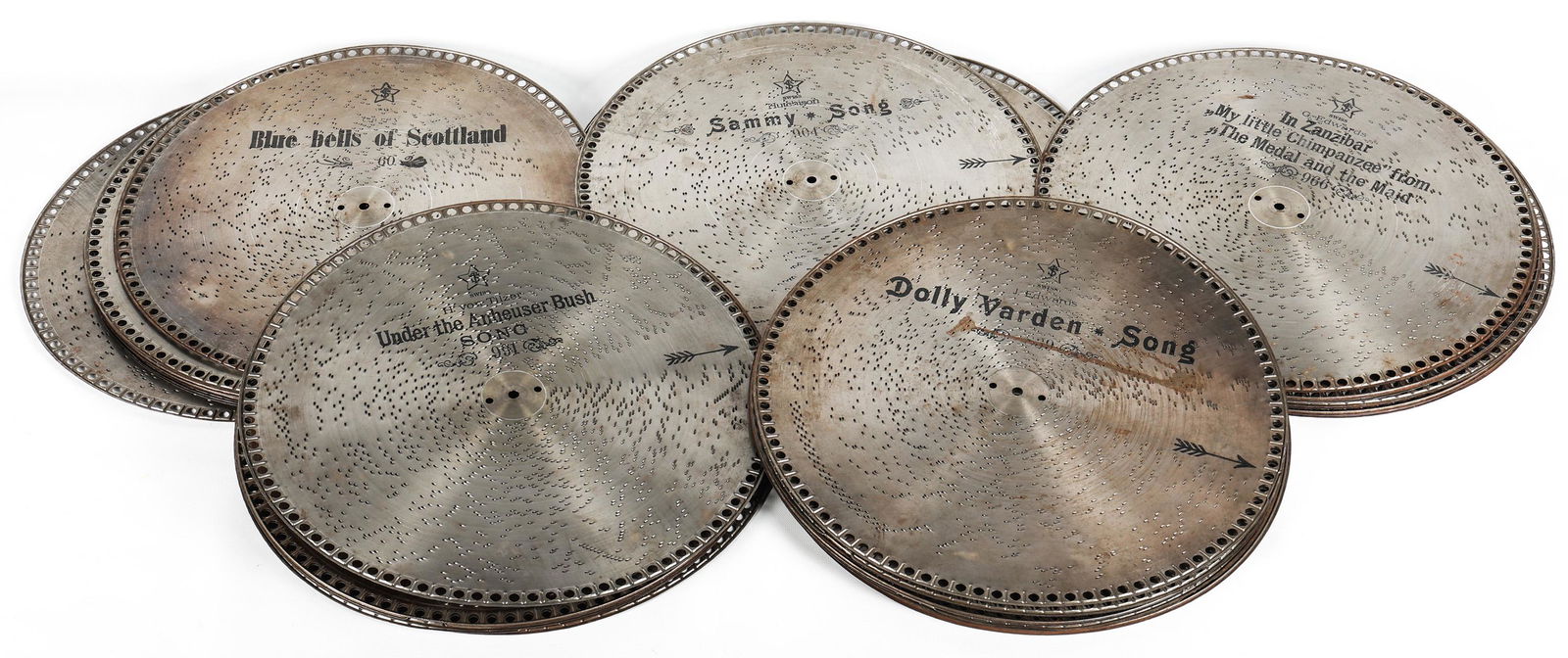 19TH & 20TH C. MUSIC BOX 15.5"  DISCS (1 of 2)