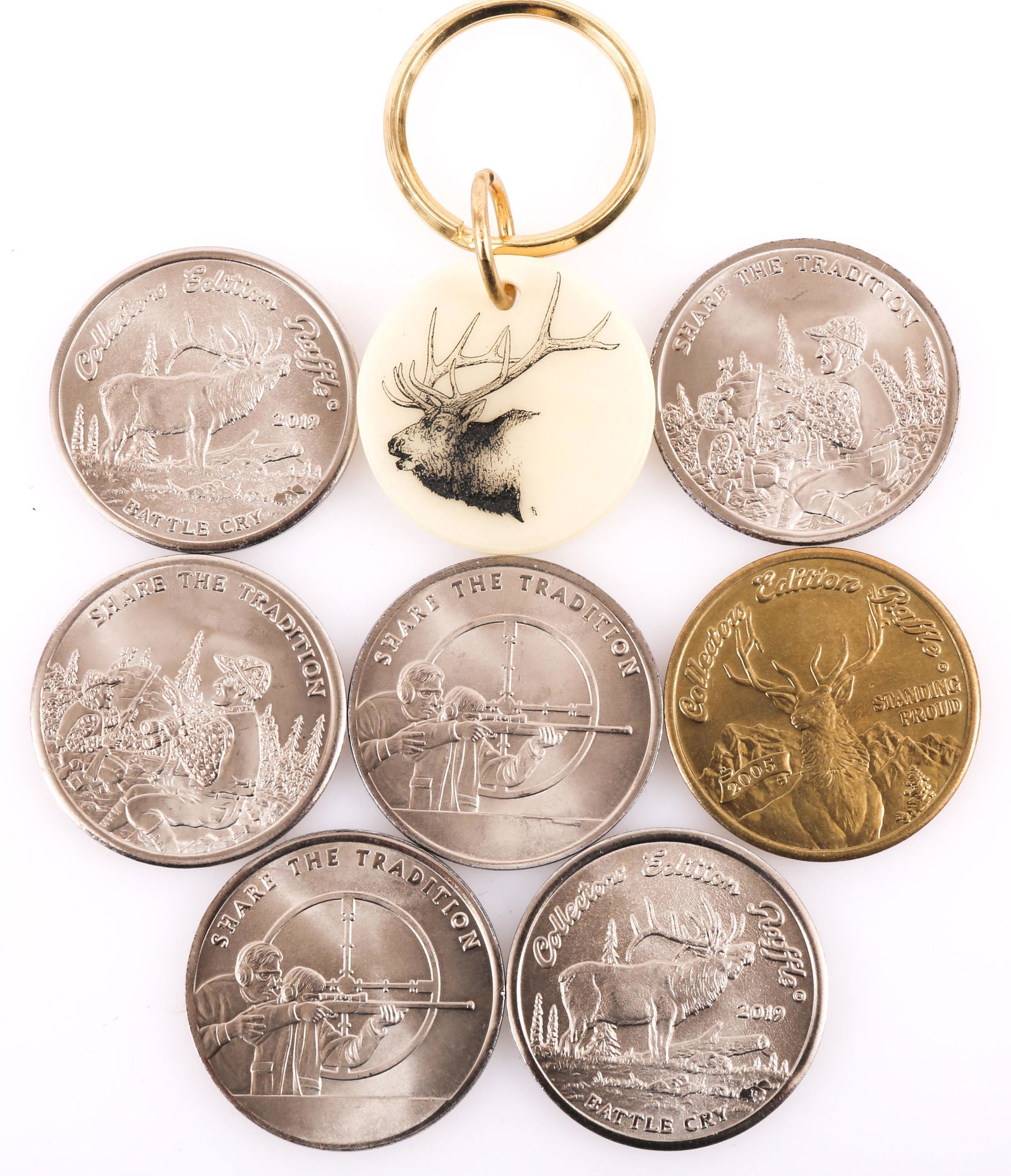 ROCKY MOUNTAIN ELK FOUNDATION TOKENS & KEY CHAIN (1 of 2)
