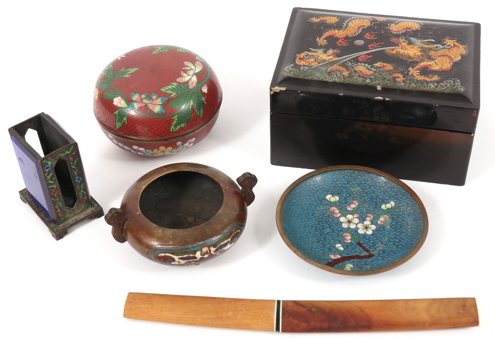 20TH C. ASIAN TRAVEL SOUVENIR DESK TOP DECOR LOT OF 6 (1 of 8)