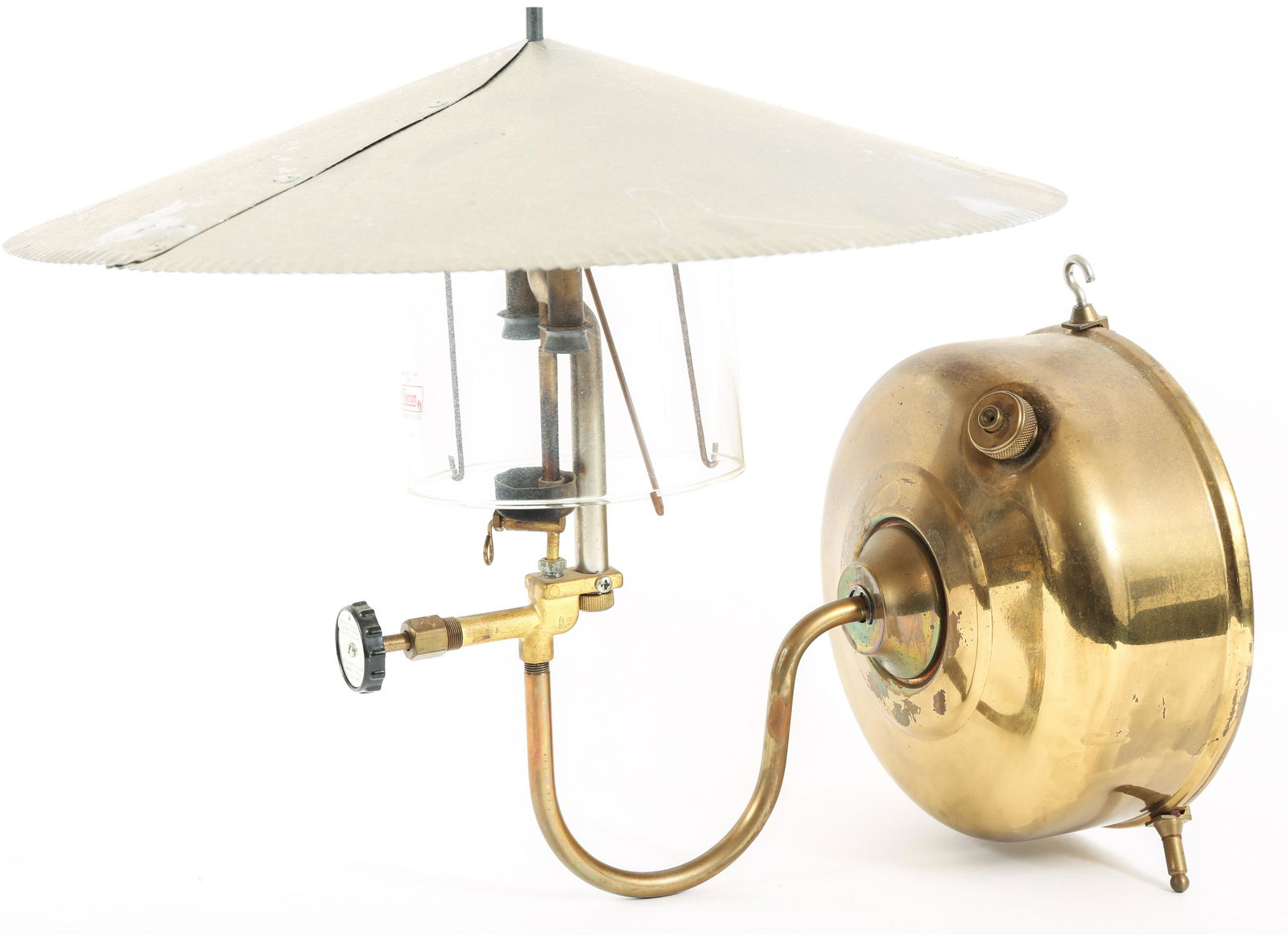 20TH C. BRASS LEACOCK WALLMOUNT OIL LAMP MODEL 105 (1 of 9)
