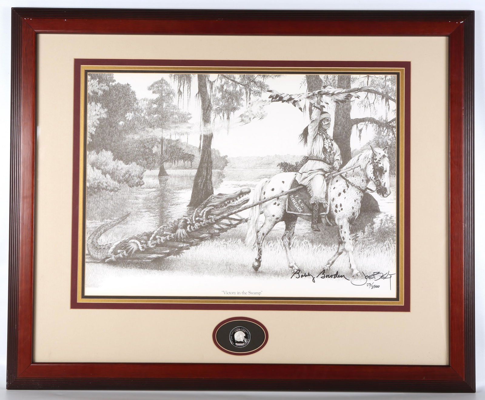 JOE BELT BOBBY BOWDEN SIGNED VICTORY IN THE SWAMP PRINT (1 of 7)