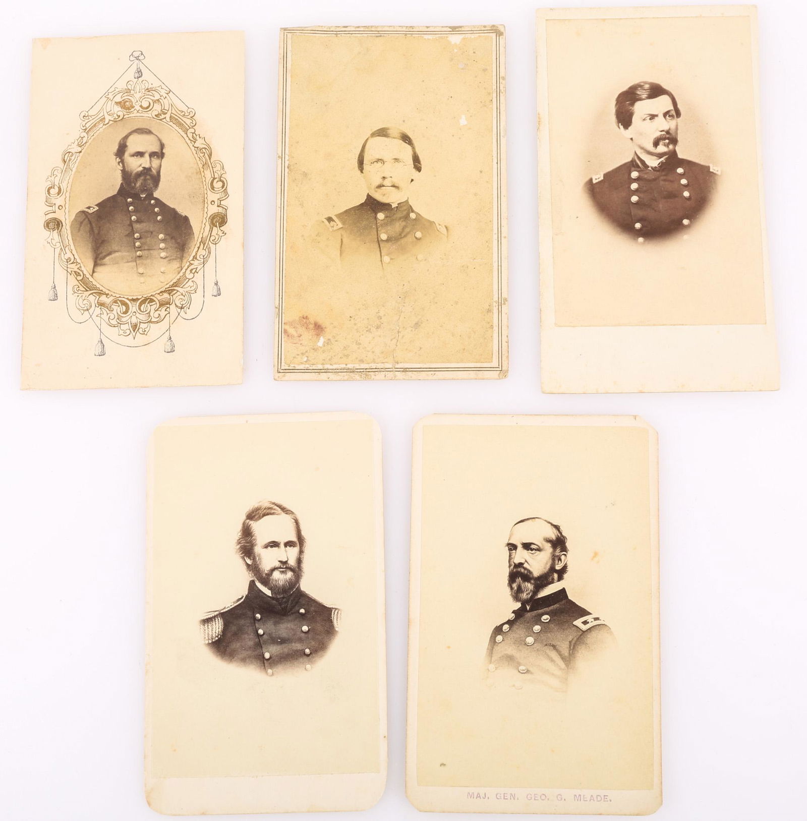 CARTE DE VISITES CDV CIVIL WAR GENERALS NOTABLE FIGURES (1 of 12)