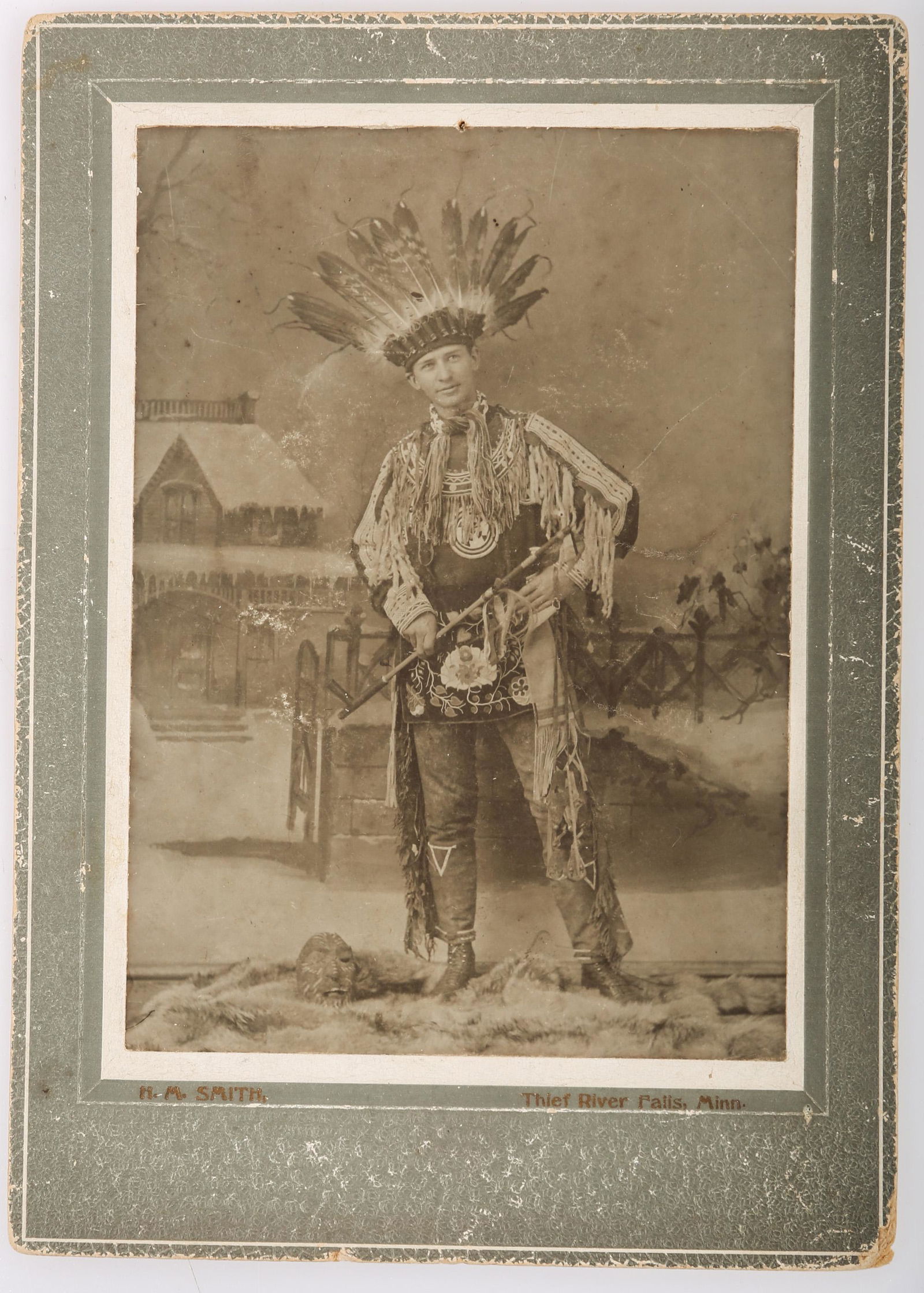 OJIBWE CHIPPEWA INDIAN INTERPRETER CABINET CARD (1 of 2)